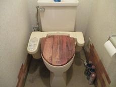 お手入れの簡単なトイレに交換します。