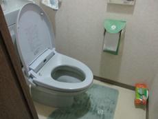 お掃除の簡単なトイレに交換します。