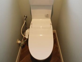 トイレはパナソニックのNEWアラウーノVに交換しました。汚れの原因、水垢が固着しにくく、割れ、ヒビ、キズにも強い素材で出来ています。少量でしっかり流しきるパワフル水流も魅力です。